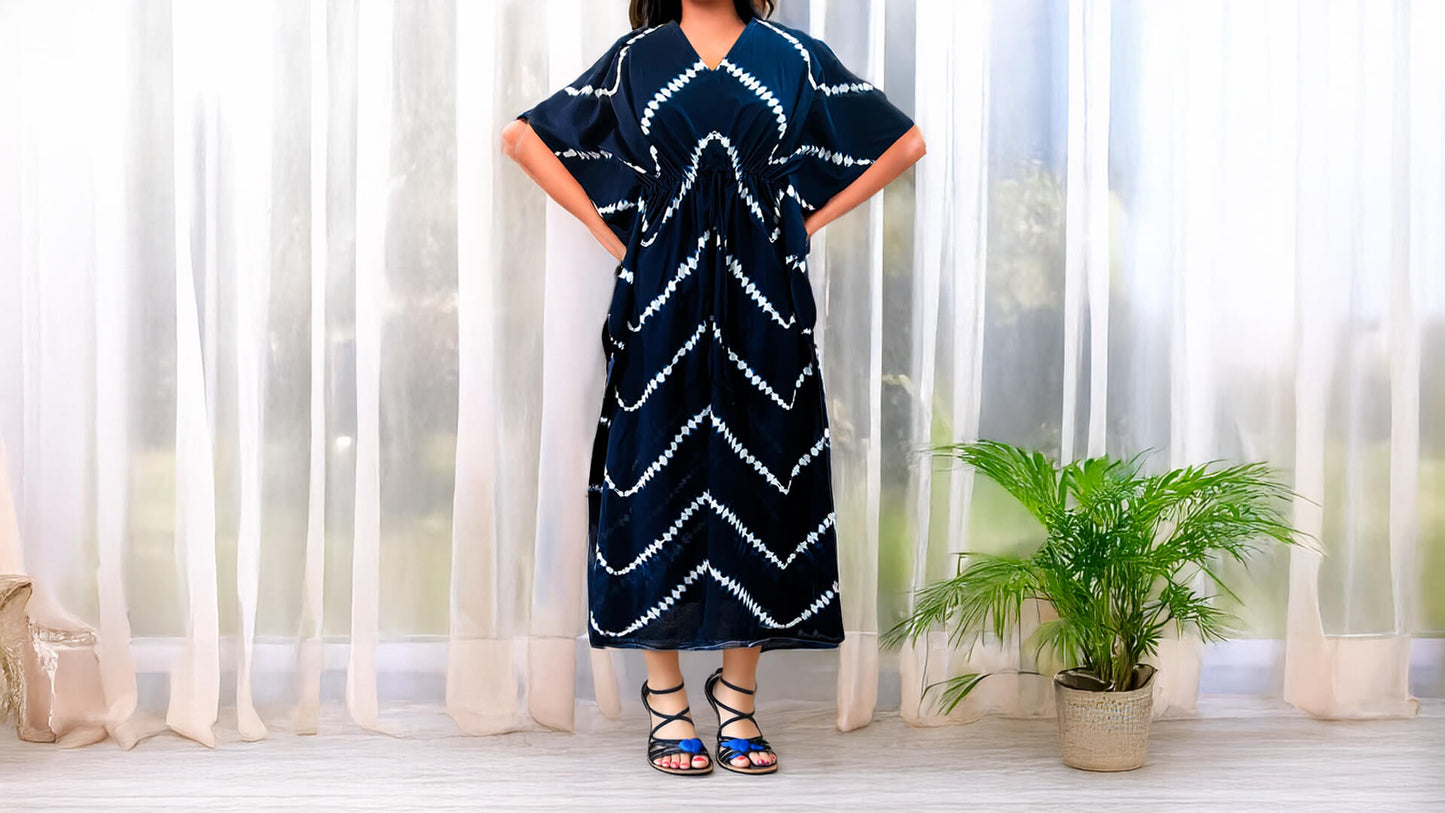 Tie and Dye Printed Long Maxi Gown Kaftan