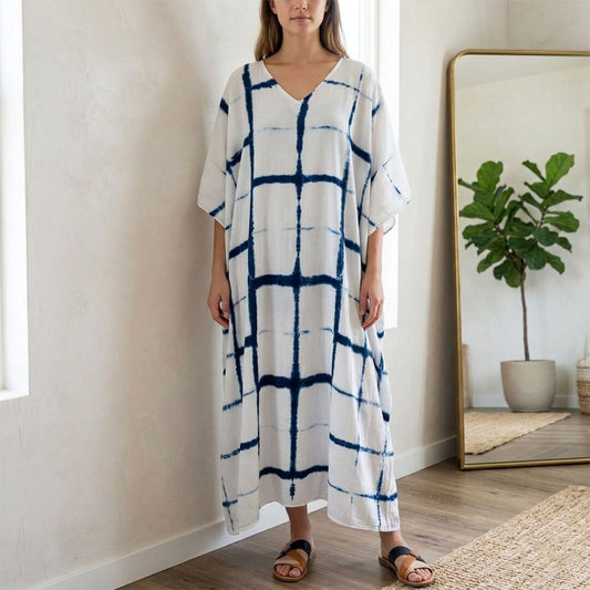Tie and Dye Printed Long Maxi Gown Kaftan