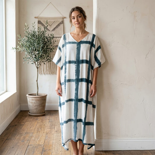 Tie and Dye Printed Long Maxi Gown Kaftan