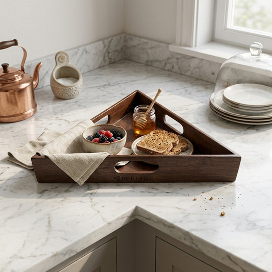 Triangular Tray in Sheesham Wood