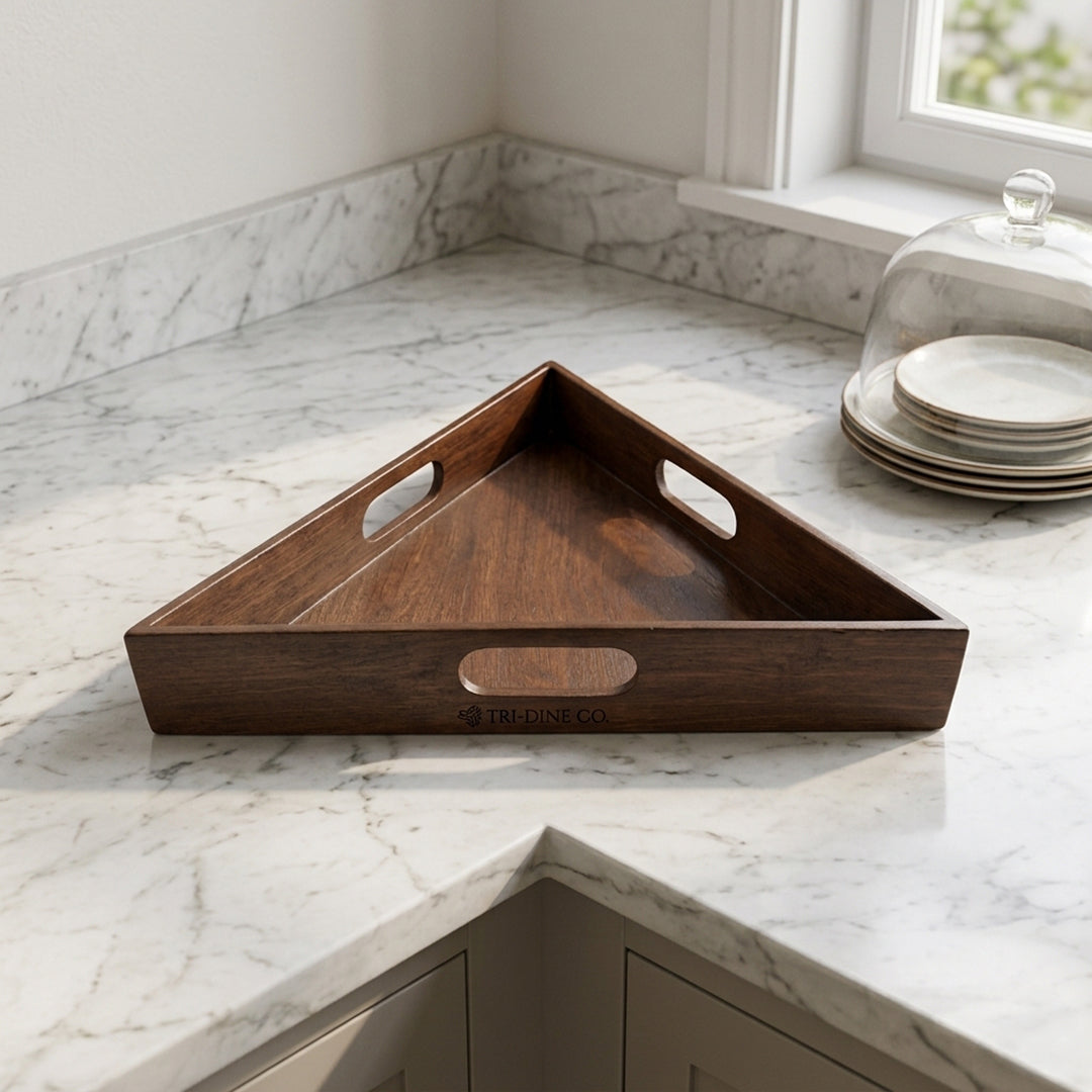 Triangular Tray in Sheesham Wood
